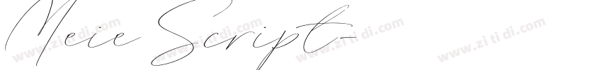 Meie Script字体转换